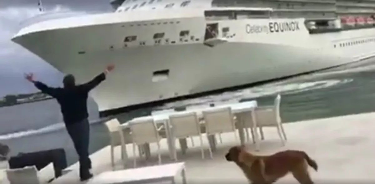Here’s Video of a Giant Cruise Ship Nearly Hitting a House in Port Everglades