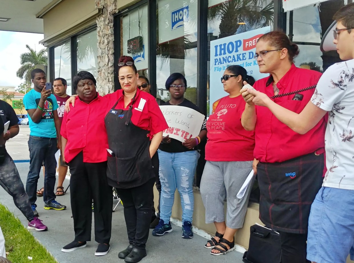 IHOP Employees Protest in Plantation After Learning Restaurant Will Close to Make Way for Chase Bank