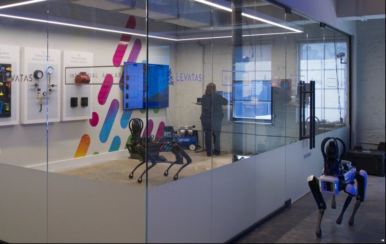 Robot Dogs Train at West Palm Beach Firm’s New AI Facility